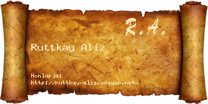 Ruttkay Aliz névjegykártya