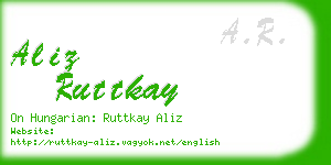 aliz ruttkay business card